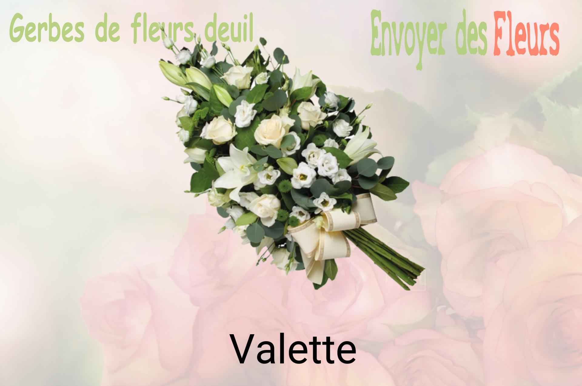 Gerbe de fleurs de deuil livrée à Valette